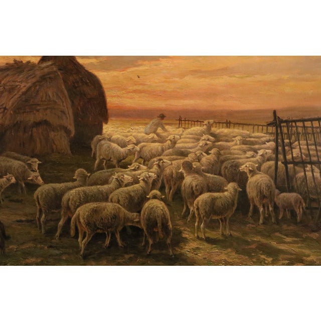 Charles Ferdinand Ceramano, Landscape, 1897, Oil on Canvas For Sale - Image 6 of 12