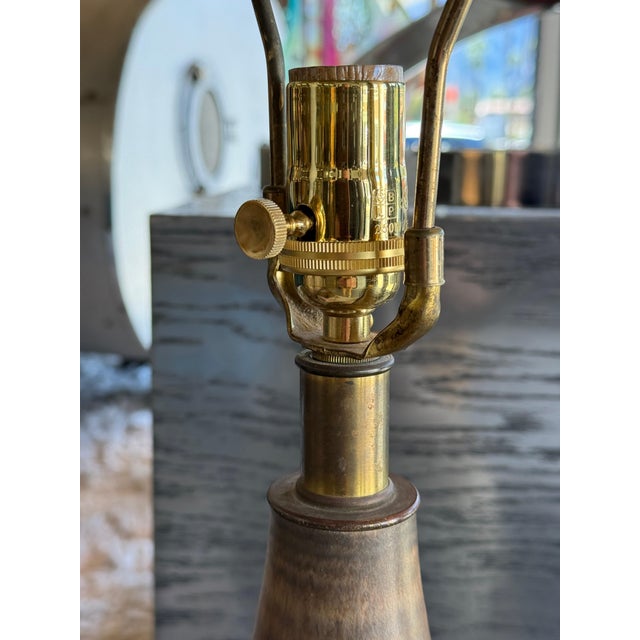 Ceramic Early 20th Century Lee Rosen for Design Technics Large Pottery Lamp For Sale - Image 7 of 12