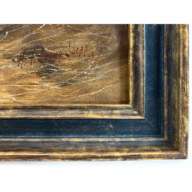 1895 "Portrait of a Bay Hunter" Antique Horse Painting Oil on Canvas by Henry Frederick Lucas Lucas For Sale - Image 12 of 12