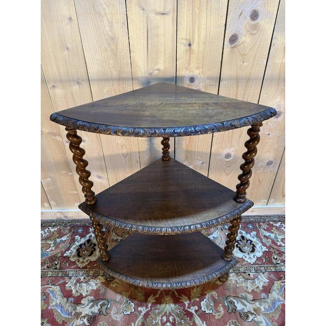 Small Corner Shelf in Walnut For Sale - Image 3 of 7
