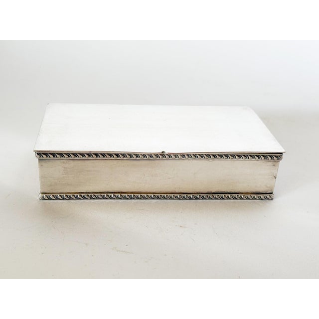 Vintage Silver Plate Large Keepsake Jewelry Box, by Benedict Proctor For Sale - Image 4 of 10