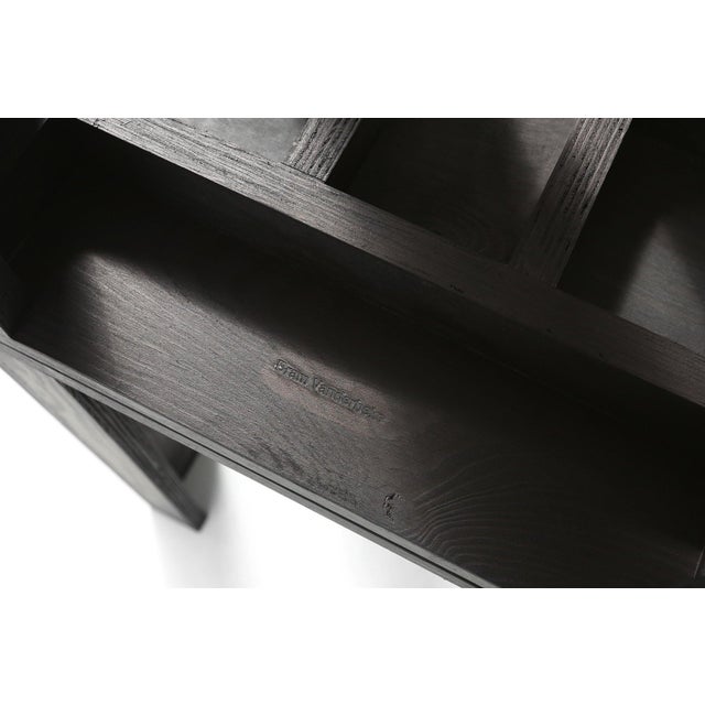 Wood Black Stackable Stool by Bram Vanderbeke, Belgium, 2010s For Sale - Image 7 of 18