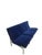 Mid Century Modern Attributed to Steelcase 3 Seat Sofa Newly Reupholstered in “Cobalt Blue” Mohair Crafted by the renowned...