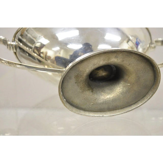 Antique English Victorian Silver Plated Trophy Cup Small Candy Dish Fruit Bowl For Sale - Image 10 of 11