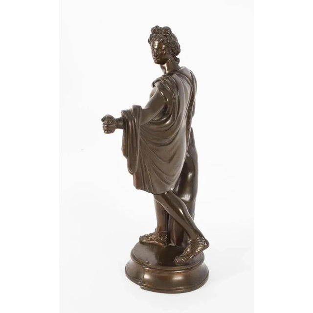 Gold Victorian Artist, Antique Sculpture of Greek God Apollo, 19th Century, Bronze For Sale - Image 8 of 14