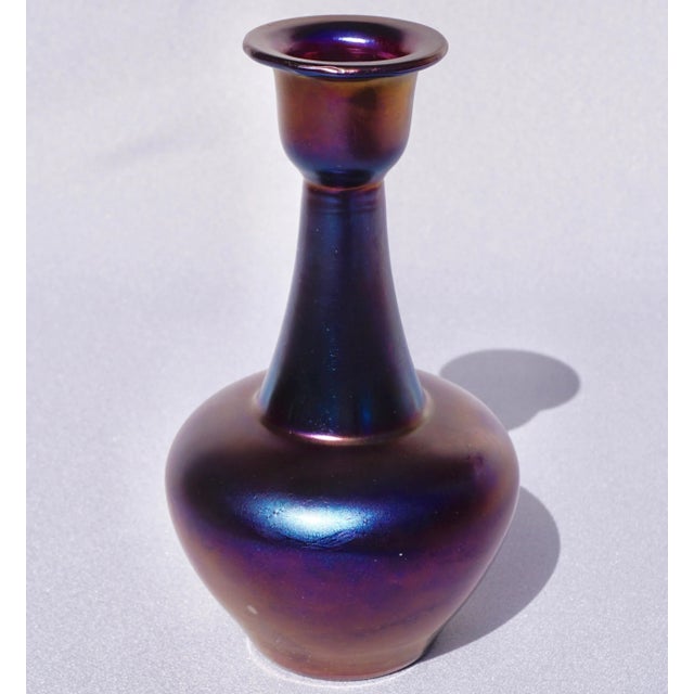 Loetz Rubin Matte Iris Handles Ewer Vase, 1898 For Sale In Dallas - Image 6 of 9