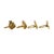Contemporary Vintage Pumpkin Napkin Ring Holders - Autumn / Thanksgiving Decor - 4 Solid Brass For Sale - Image 3 of 4