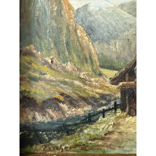 Late 19th Century German Alpine Oil Painting - Signed by Fische For Sale - Image 4 of 6
