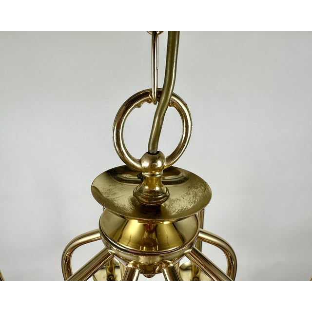 Vintage German Gold-Plated Chandelier from Sische Leuchten, 1984 For Sale - Image 6 of 9