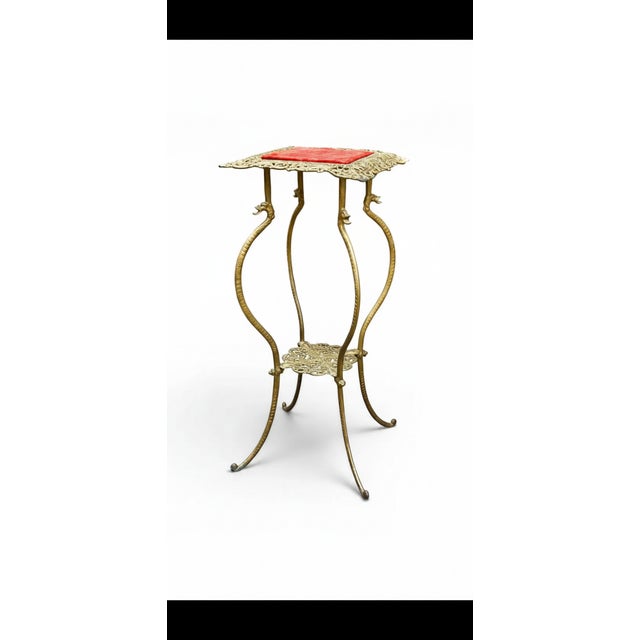 1940s Cast Metal Plant or Decorative Stand For Sale - Image 5 of 7