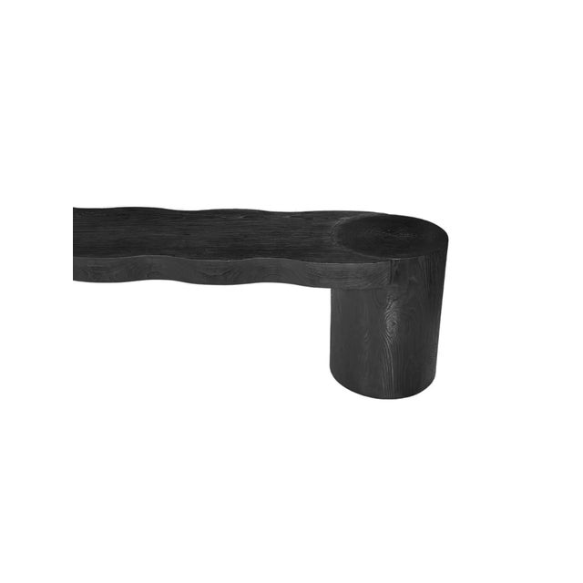 Not Yet Made - Made To Order Sculptural Teak Wood Bench, Modern Organic, Burnt Finish For Sale - Image 5 of 7