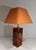 This beautiful pair of table lamps is made from lucite. These lamps are imitating tortoise shell. This is a French work....