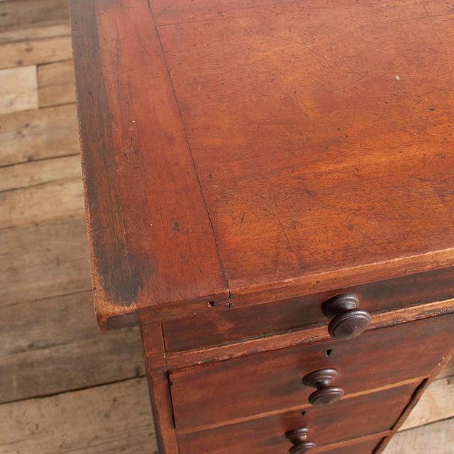 Vintage Victorian Pedestal Writers Desk, 1930s For Sale - Image 3 of 16