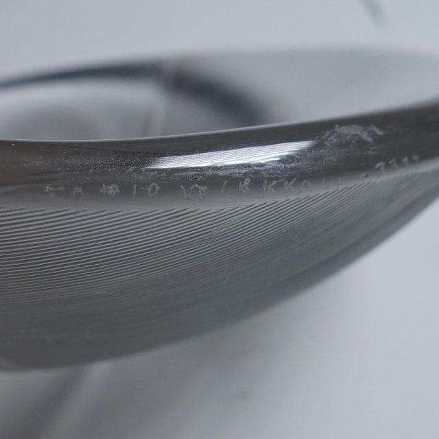 Large Vintage Art Glass Bowl by Tapio Wirkkala for Iittala 1950s For Sale - Image 6 of 7