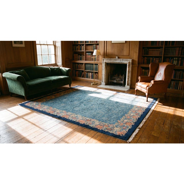 Textile Antique Chinese Peking Rug For Sale - Image 7 of 9