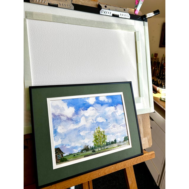 Giclee Fine Art Print “Idaho Mowing Day” Watercolor Painting For Sale - Image 6 of 9