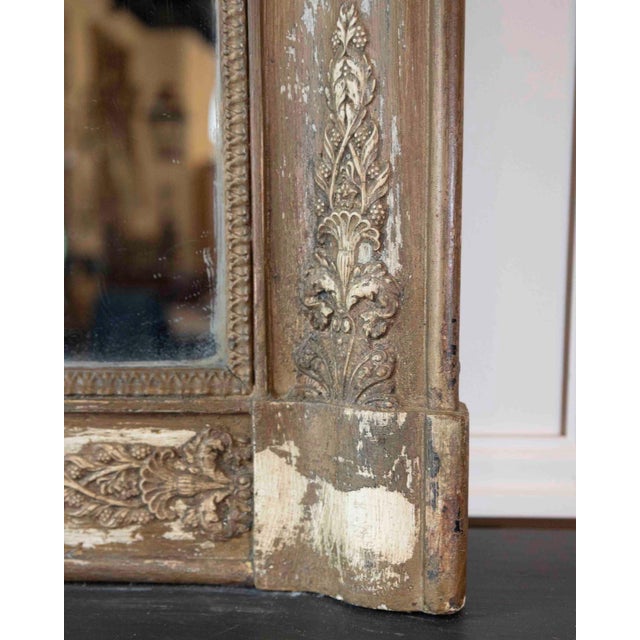 French 19th Century Empire Painted Mercury-Glass Mirror For Sale - Image 4 of 9