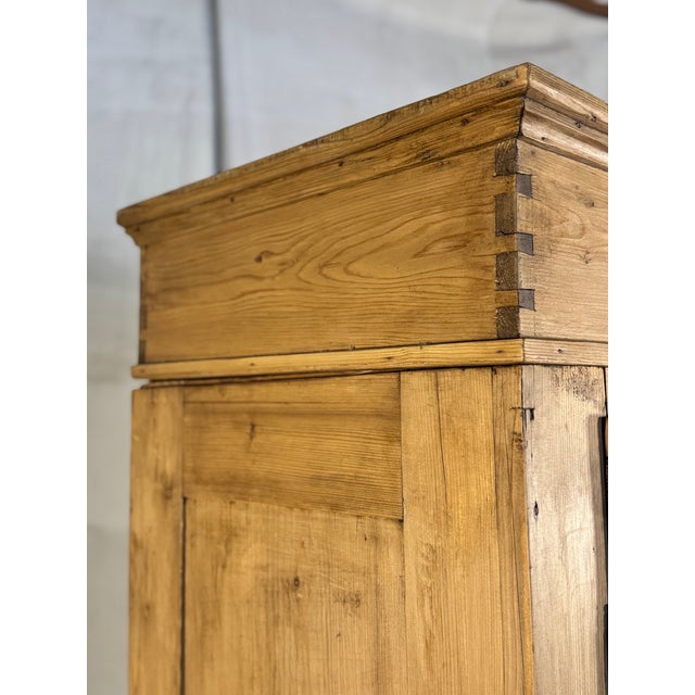 Rustic European Dutch Knockdown Pine Wardrobe | Circa 1880 For Sale - Image 3 of 18