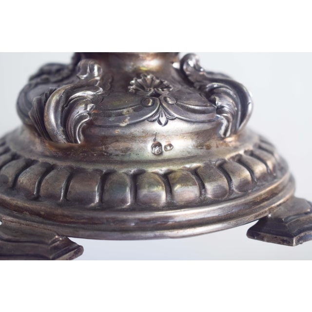 Silver Five-Light Candelsticks, 1900, Set of 2 For Sale - Image 10 of 15