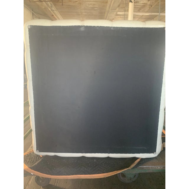 Tufted Leather Ottoman For Sale - Image 4 of 10