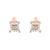 Contemporary 14K Rose Gold Plated Two-Tone .925 Sterling Silver 1/2 Cttw Princess-Cut Square Diamond Solitaire Miracle-Plate Stud Earrings K-L Color, I2-I3 Clarity For Sale - Image 3 of 6