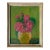 Vintage Flower in Vase Still Life Impressionist Oil on Masonite Board – Framed For Sale