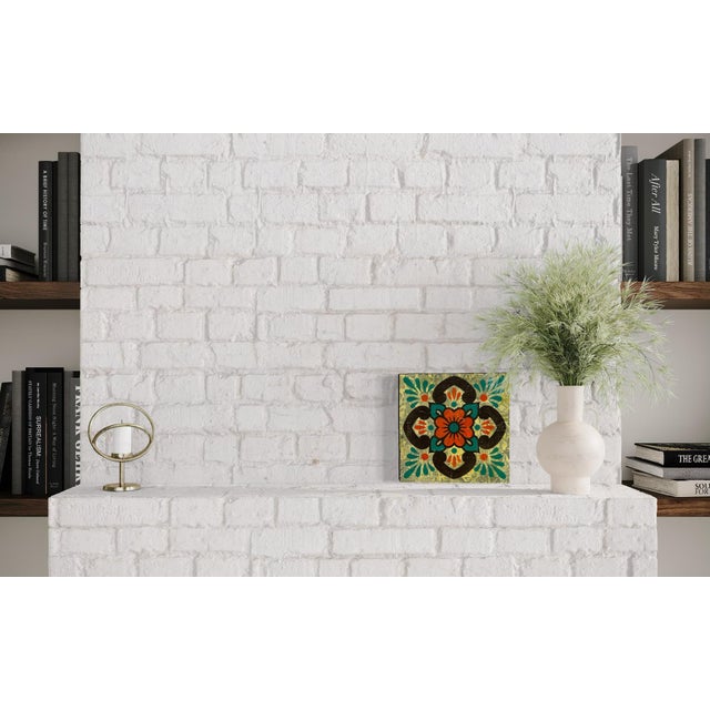 Orange Ernesto Yerena Montejano “Ganas Talavera,” 2015 — Mixed Media on Wood Panel For Sale - Image 8 of 12