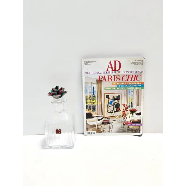 Transparent Murano Glass Decanter Bottle by Carlo Moretti, Italy, 1980s For Sale - Image 10 of 11