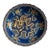 Early 20th Century Chinese Ceramic Plate,Zhizheng Marked Blue Ground Golde Drawing Porcelain Plate Hand Painted Dragon Pattern For Sale