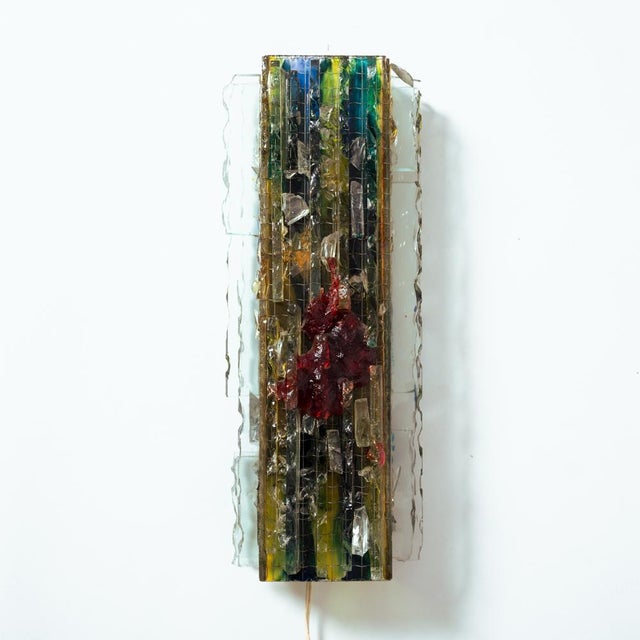 Brutalist Glass Wall Sconce by Chartres Raak, 1960s For Sale - Image 10 of 13