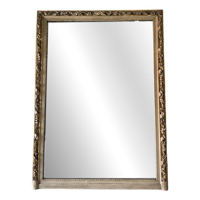 Antique Mirror in Beech Frame, 1800s For Sale