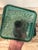 Forest Green Vintage Indiana Glass Tiara Exclusive Spruce Bee Box in Original Box For Sale - Image 8 of 12