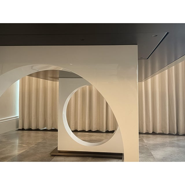 Dining Table in Oak and Bronze, 2018 For Sale - Image 9 of 11