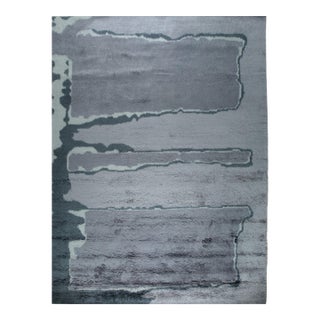 8x10 Maya Classic Purple Abstract Modern Hand Knotted Wool Carpet Rug For Sale