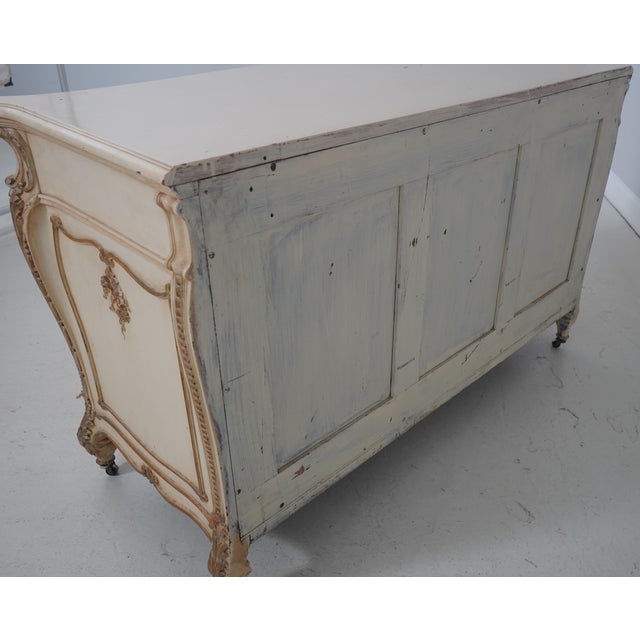 Antique French Carved Mahogany Painted Dresser For Sale - Image 18 of 18