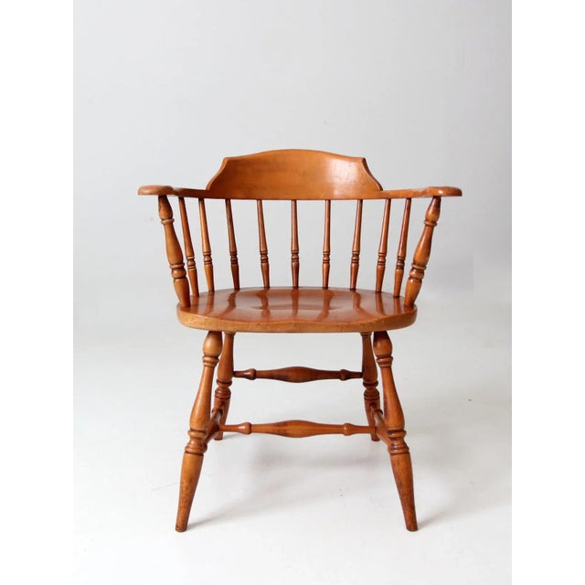 Antique Low Back Windsor Arm Chair For Sale - Image 11 of 11