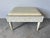 French Vintage Louis XVI Style Cream Upholstered Ottoman For Sale - Image 3 of 9