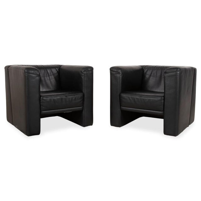 Chairs in Black Leather from Brühl, Set of 2 For Sale - Image 14 of 14