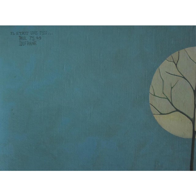 Modern Paul Dufrane, Once Upon a Time\. 1975, Oil on Canvas For Sale - Image 3 of 4