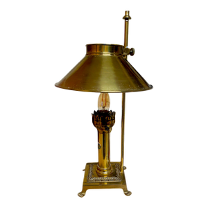 70s Reproduction Orient Express Brass Dining Car Desk Lamp