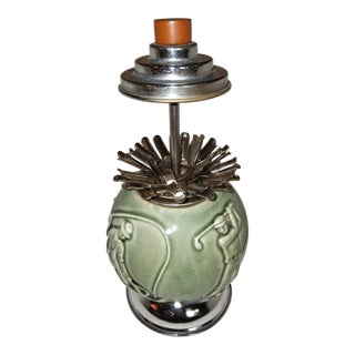 Rookwood Green Cigarette Dispenser Vintage Art Deco Ceramic Amazing - Works Well For Sale