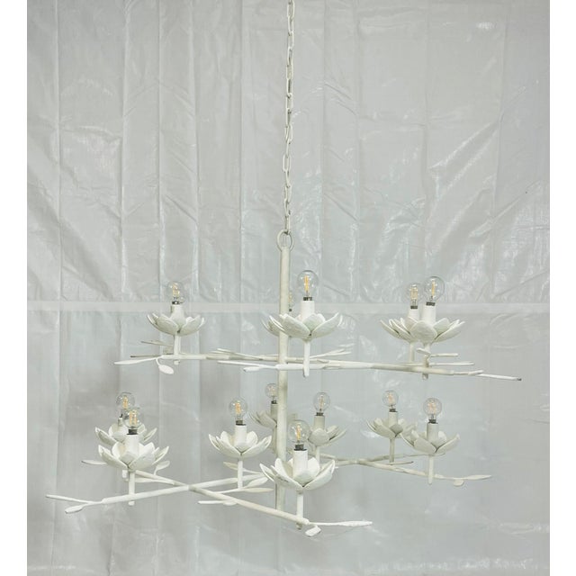 Metal "Clementine" 14 Light Chandelier by Julie Neill for Visual Comfort For Sale - Image 7 of 18