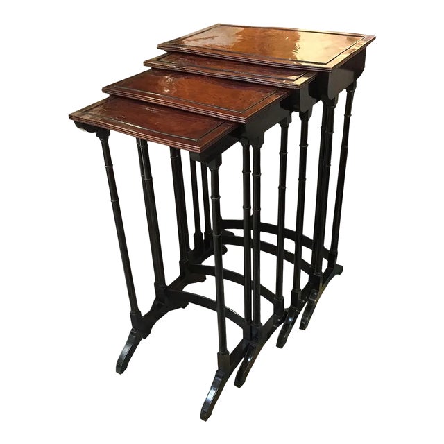 Early 19th Century English Stackable Nesting Tables - Set of 4 For Sale