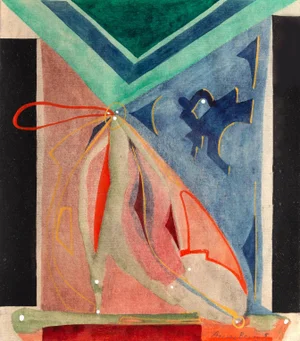 Eduardo Arranz-Bravo Astros Bravos V, Abstract Watercolor by Eduardo Arranz-Bravo circa 1990