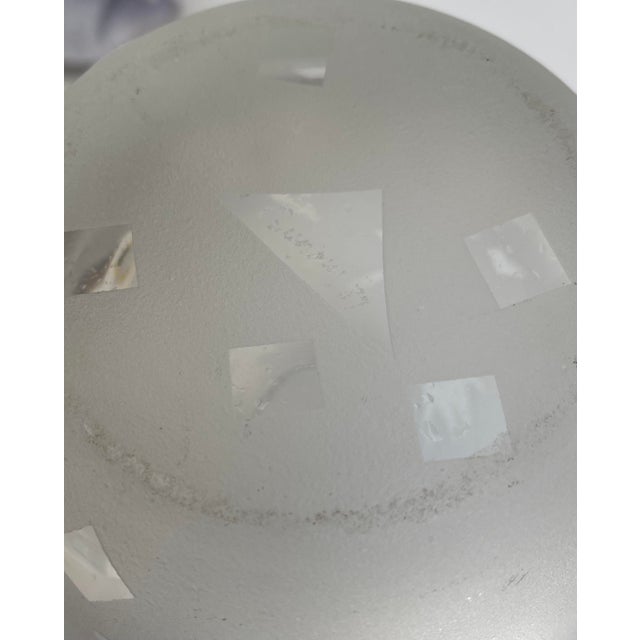 1980s Etched Geometric Glass Vase Postmodern - Signed Gregory 1987 For Sale - Image 5 of 7