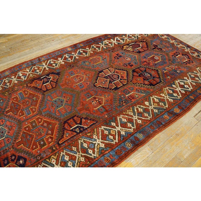 19th Century W. Persian Kurdish Carpet ( 5'' x 10'6'' - 152 x 320 ) For Sale - Image 10 of 12