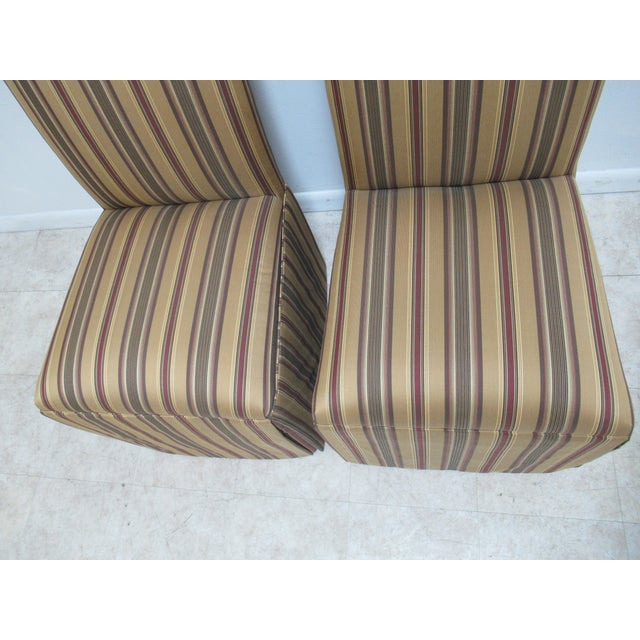 1990s Vintage Ethan Allen Skirted Dining Room Parsons Chairs a Pair