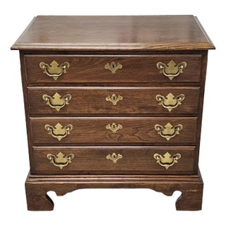 Jamestown Sterling Chippendale Style Cherry Bedside Chest of Drawers For Sale