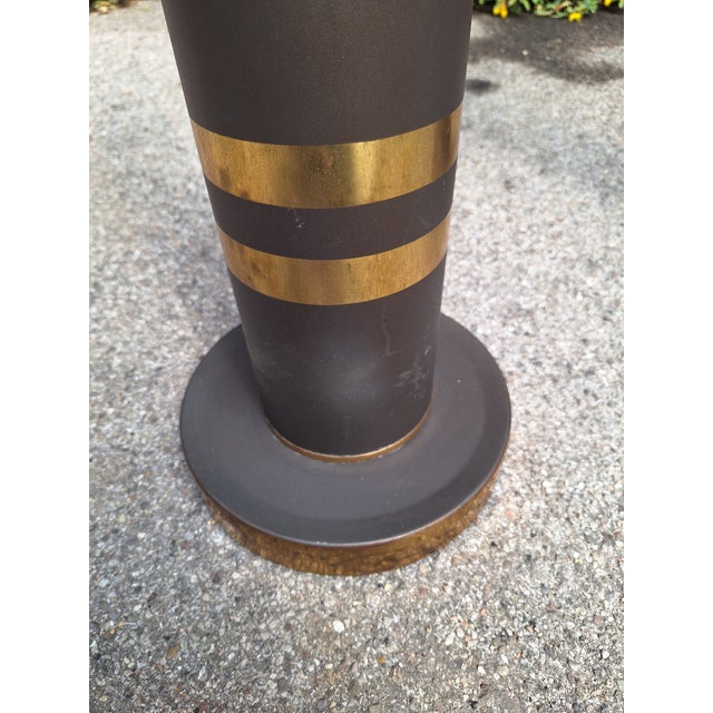 Flower Pots in Black Lacquered Brass, 1950s, Set of 2 For Sale - Image 4 of 12