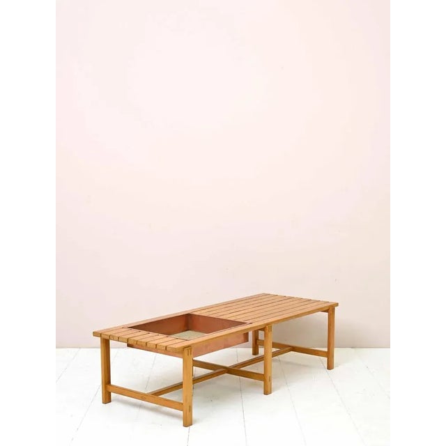 Scandinavian Bench with Planter, 1960s For Sale - Image 4 of 10